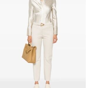 Joseph Cream Straight Leg Tailored Pants